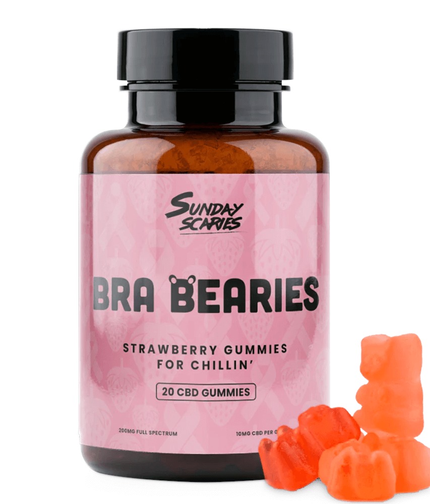 Sunday Scaries Bra Bearies Strawberry Gummies Uk