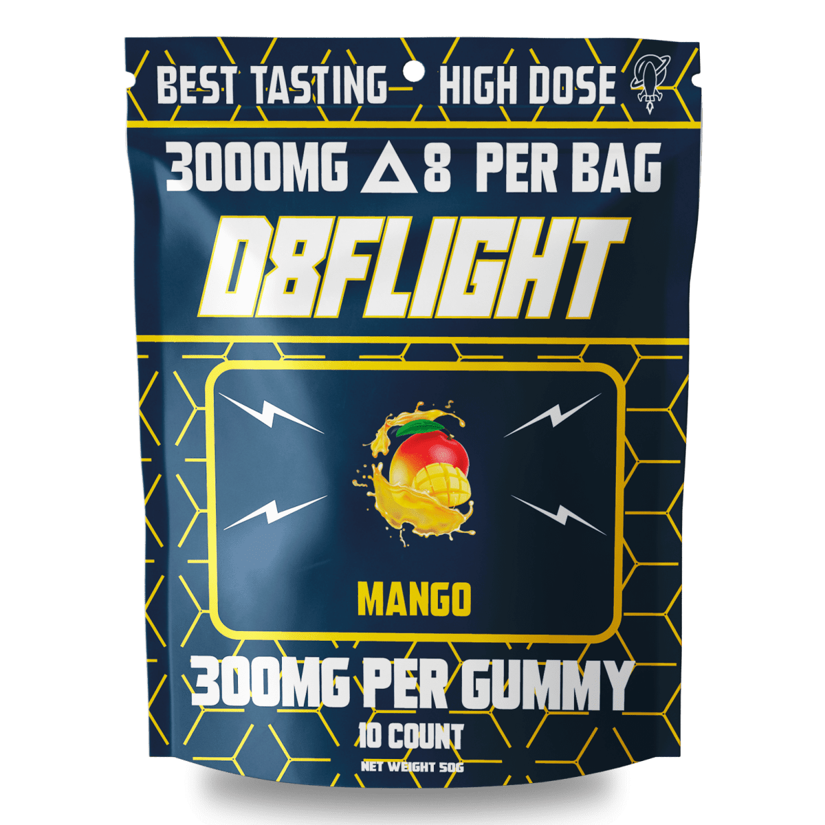 3000MG High Dose THC Gummies – Mango Flavor