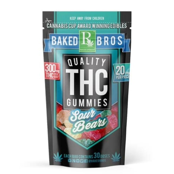 Sour Gummy Bears 300mg THC